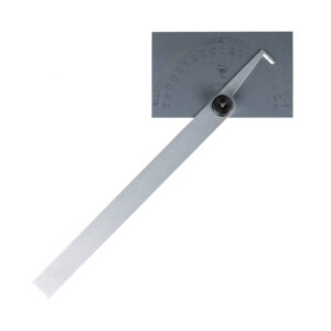 PEC Tool 180° Rectangular Protractor, Stainless Steel