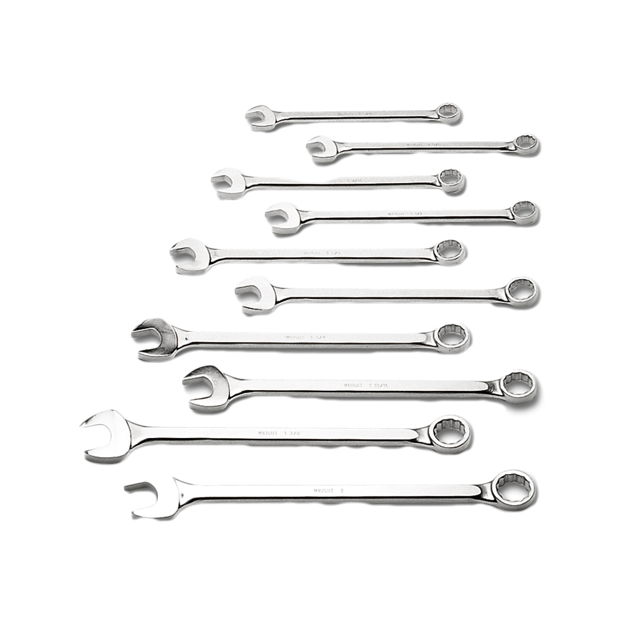 26-Piece Combination Wrench Set, WrightGrip® 2.0, 12-Point, Satin, 1/4–2 in.
