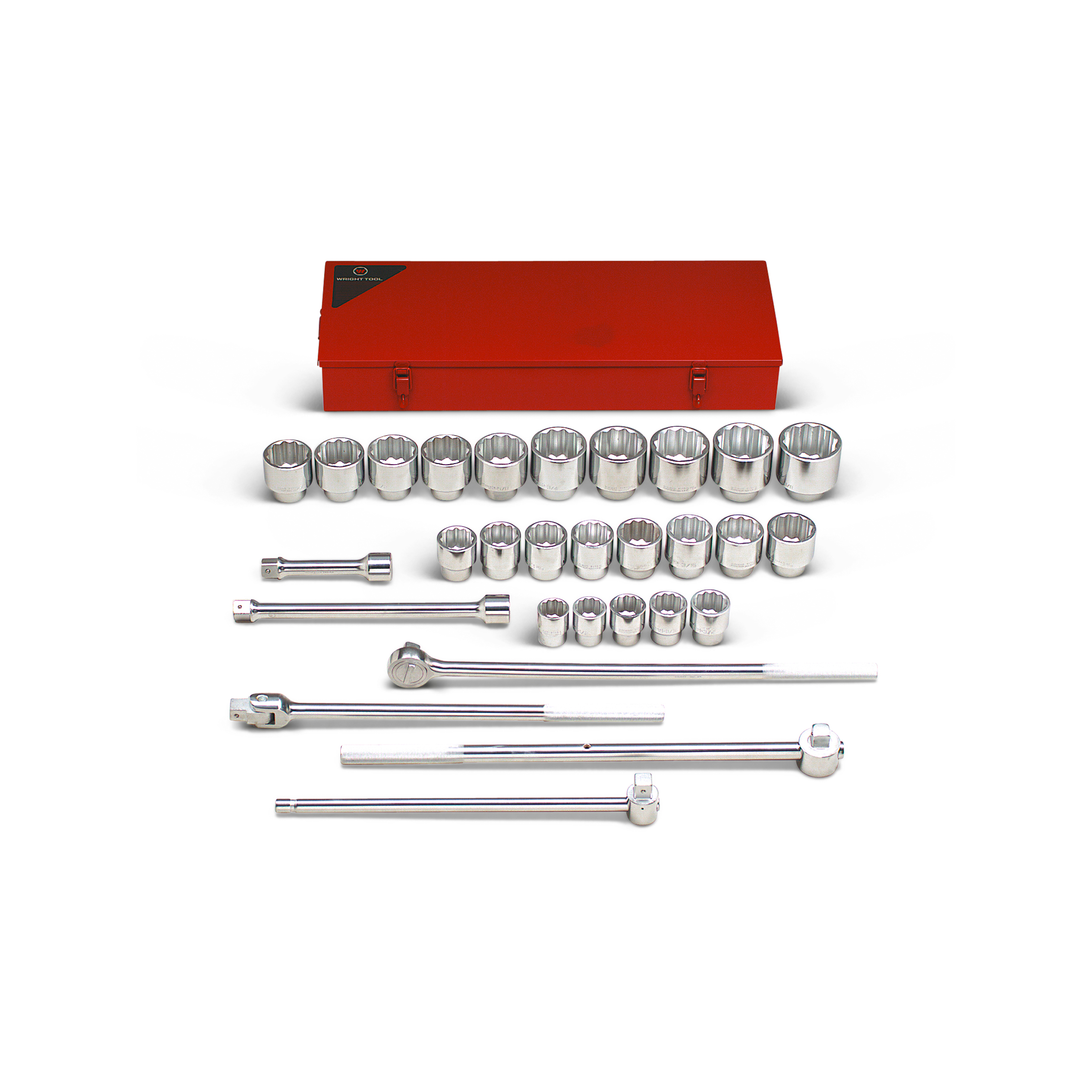 1" Drive 29 Piece 12 Point Socket/Wrench Set
